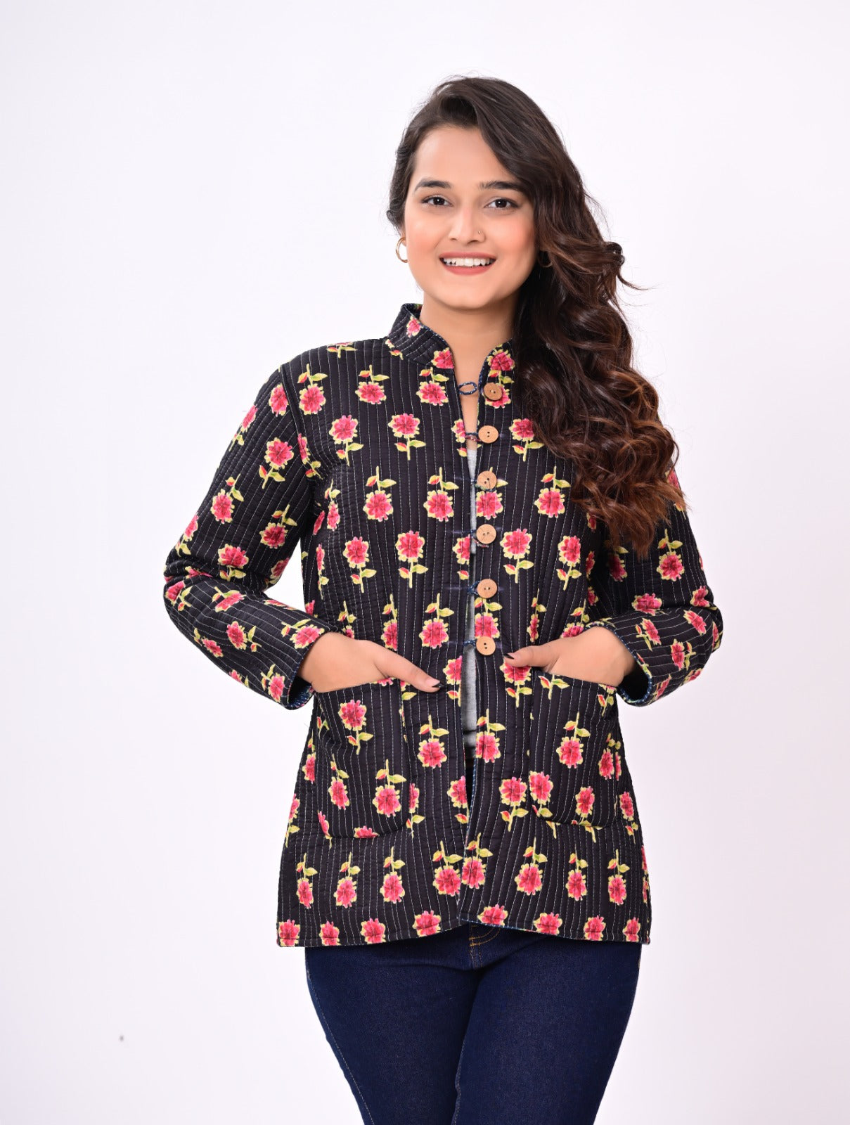 Jaipuri Quilted Reversible Cotton Winter Jacket | Custom Prints | Sizes XXS–7XL | House of the Handblock