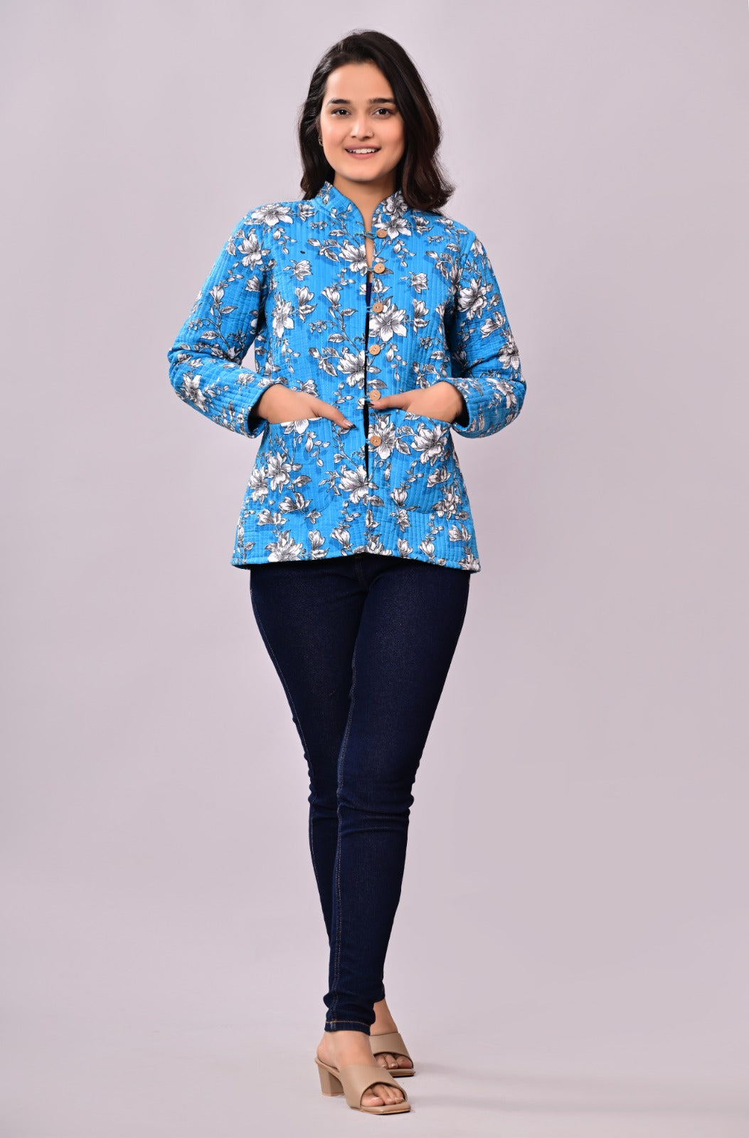 Jaipuri Quilted Reversible Cotton Winter Jacket | Custom Prints | Sizes XXS–7XL | House of the Handblock