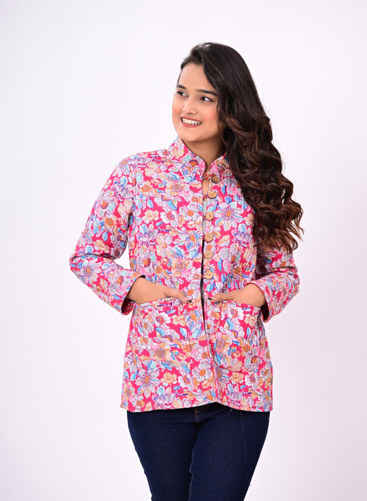 Jaipuri Quilted Reversible Cotton Winter Jacket | Custom Prints | Sizes XXS–7XL | House of the Handblock