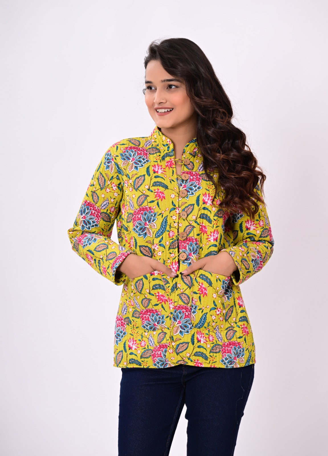 Jaipuri Quilted Reversible Cotton Winter Jacket | Custom Prints | Sizes XXS–7XL | House of the Handblock