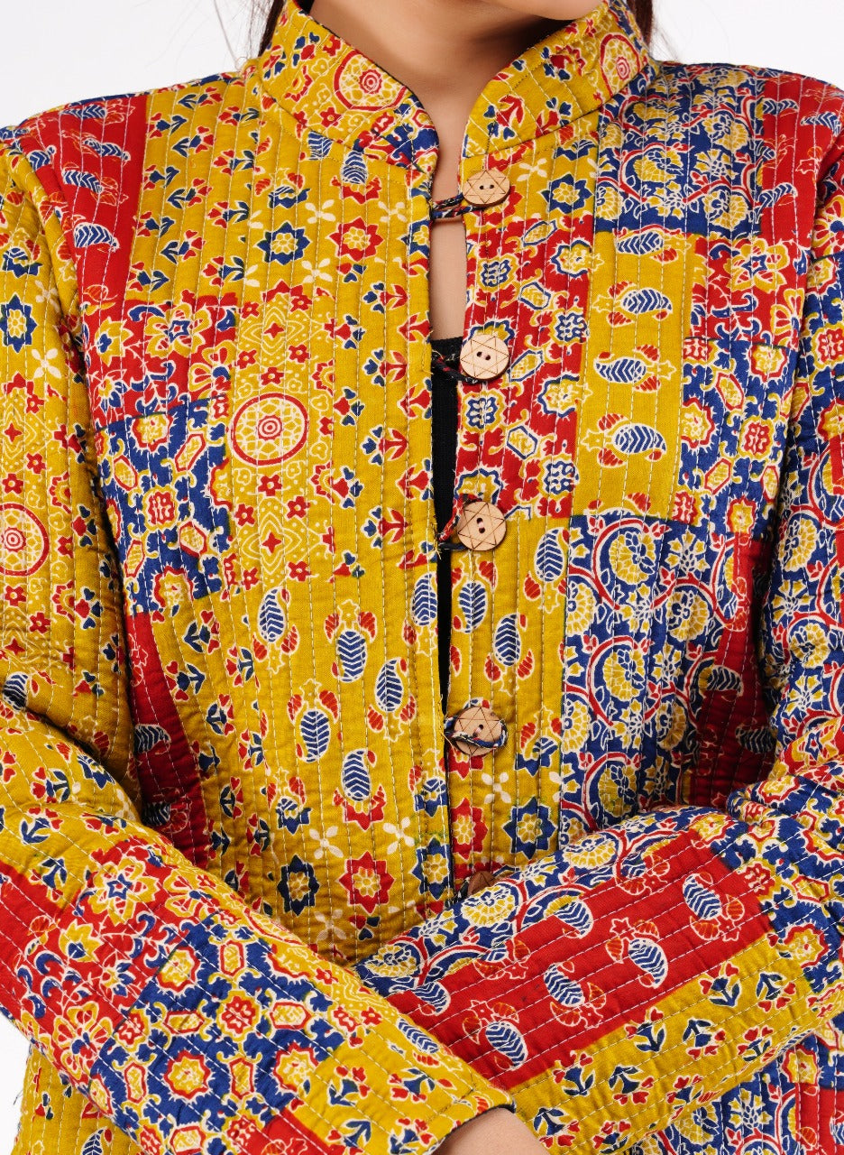 Jaipuri Quilted Reversible Cotton Winter Jacket | Custom Prints | Sizes XXS–7XL | House of the Handblock