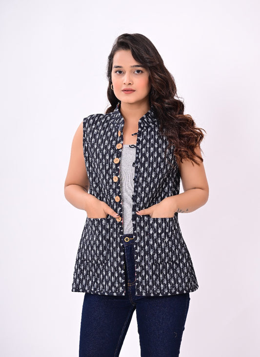 Jaipuri Quilted Reversible Cotton Winter Jacket | Custom Prints | Sizes XXS–7XL | House of the Handblock