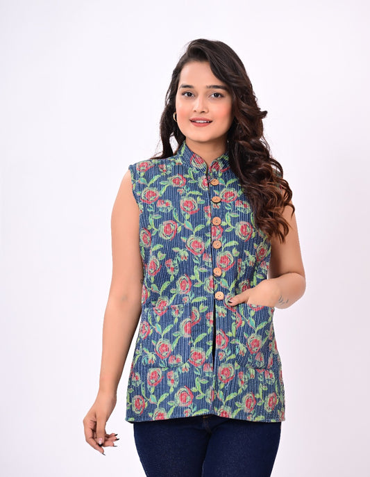 Jaipuri Quilted Reversible Cotton Winter Jacket | Custom Prints | Sizes XXS–7XL | House of the Handblock