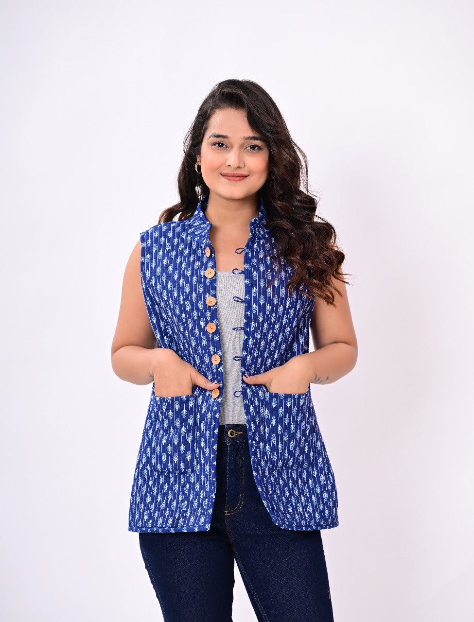 Jaipuri Quilted Reversible Cotton Winter Jacket | Custom Prints | Sizes XXS–7XL | House of the Handblock