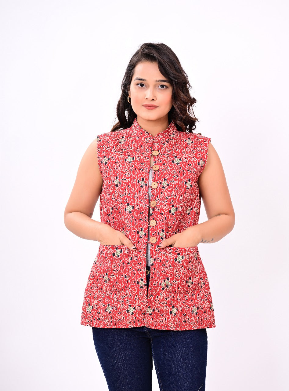 Jaipuri Quilted Reversible Cotton Winter Jacket | Custom Prints | Sizes XXS–7XL | House of the Handblock