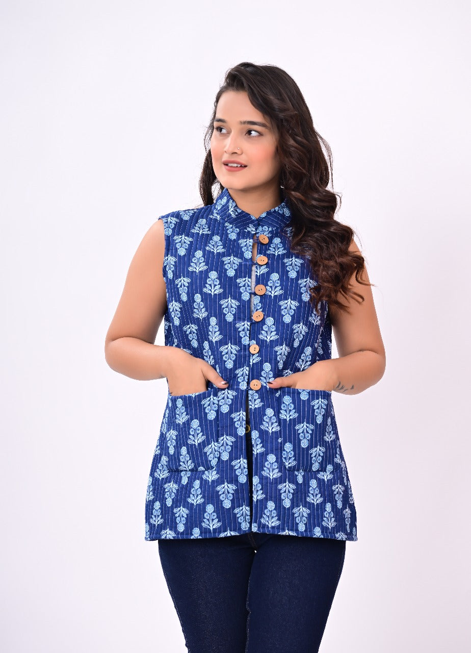 Jaipuri Quilted Reversible Cotton Winter Jacket | Custom Prints | Sizes XXS–7XL | House of the Handblock